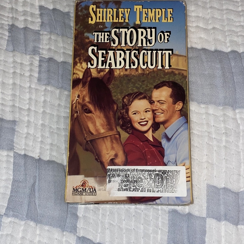 THE STORY OF SEABISCUIT VHS HORSE RACING SHIRLEY TEMPLE ROMANCE DRAMA